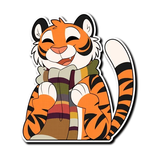 Telegram Sticker «Tiger Life» 🧣