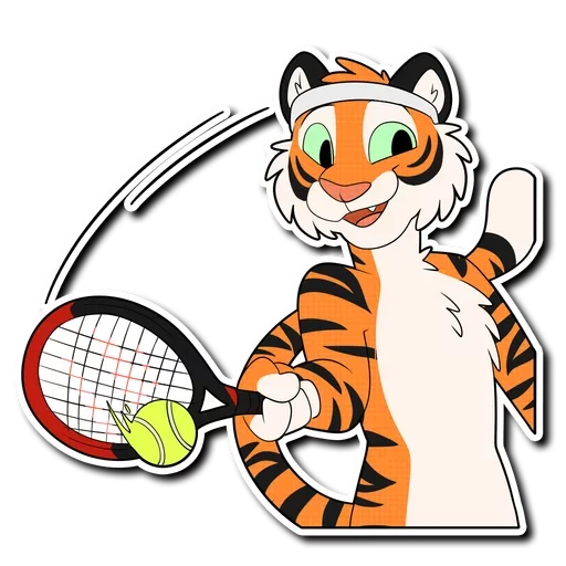 Telegram stiker «Tiger Life» 🎾