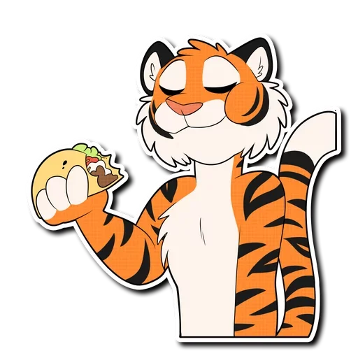Telegram stiker «Tiger Life» 🌮