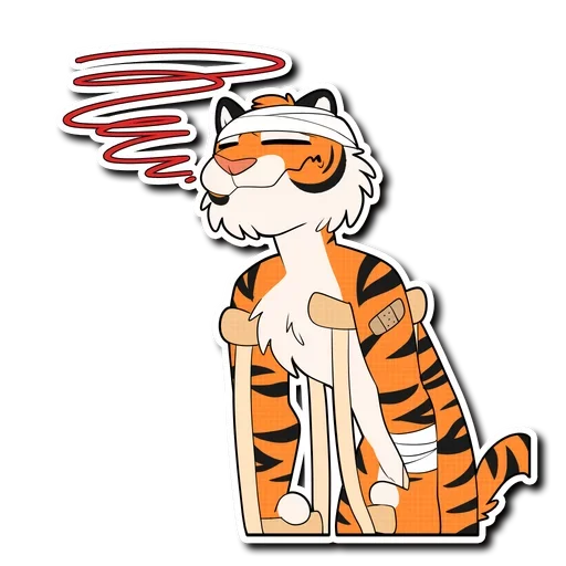 Telegram Sticker «Tiger Life» 🤕