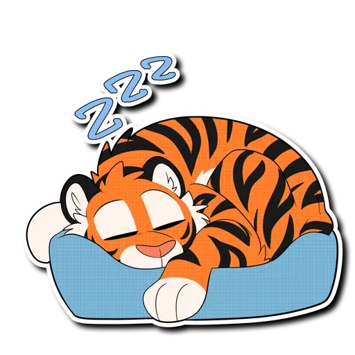 Telegram stiker «Tiger Life» 😴