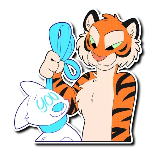 Telegram stiker «Tiger Life» 🐶