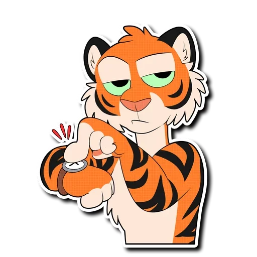 Telegram Sticker «Tiger Life» 🕑