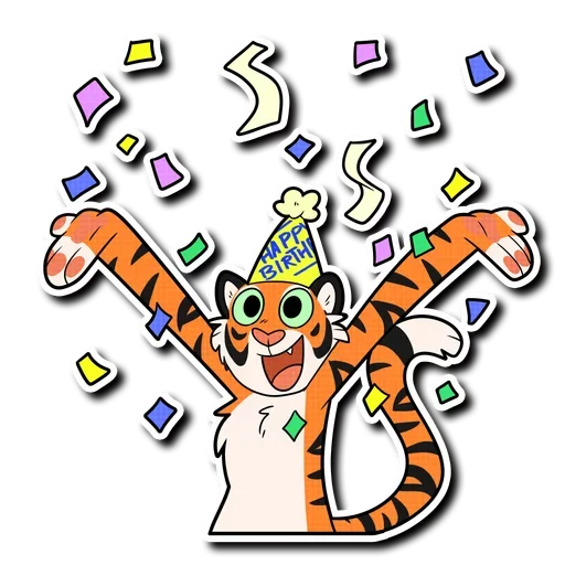 Telegram Sticker «Tiger Life» 🎉