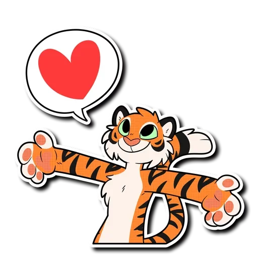 Telegram stiker «Tiger Life» 🤗