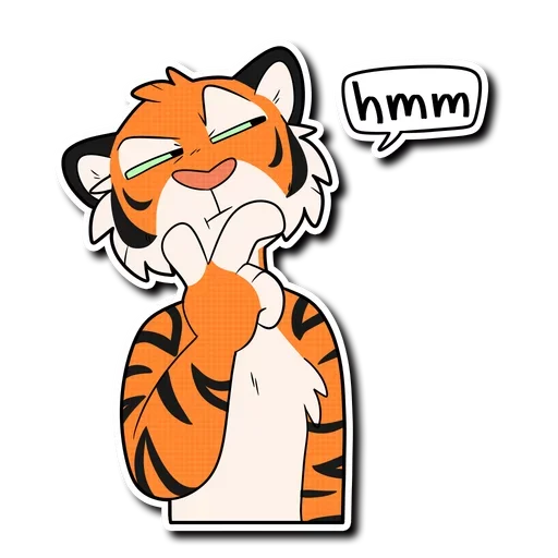 Telegram Sticker «Tiger Life» 🤔