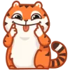 Telegram emoji Тигрёнок Персик