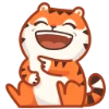 Telegram emoji «Тигрёнок Персик» 😄