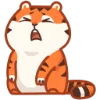 Telegram emoji «Тигрёнок Персик» 😫