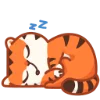 Telegram emoji «Тигрёнок Персик» 😴
