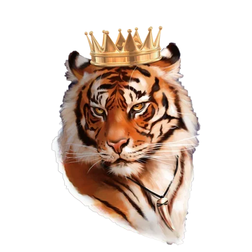 Telegram Sticker «Tiger ❤» 👑