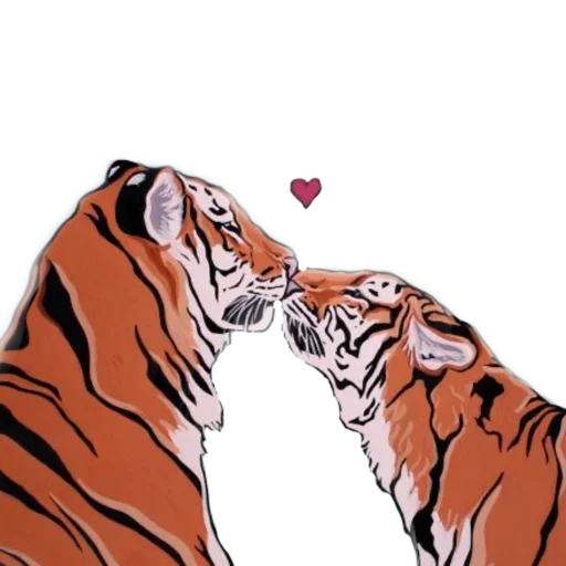 Telegram Sticker «Tiger ❤» 😚