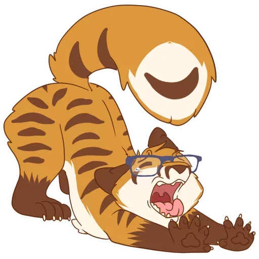 Tiger Fox stiker 🥱