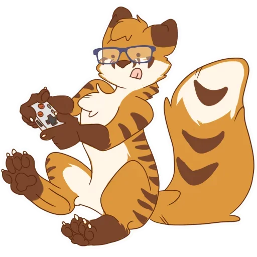 Telegram Sticker «Tiger Fox» 🎮