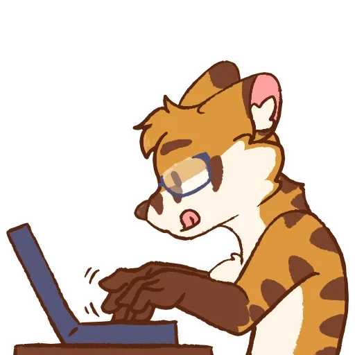 Telegram Sticker «Tiger Fox» 💻