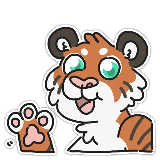 Telegram Sticker «Tiger» 👋