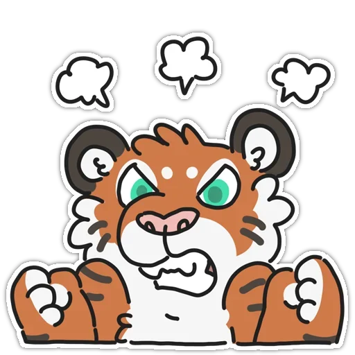 Telegram Sticker «Tiger» 😡