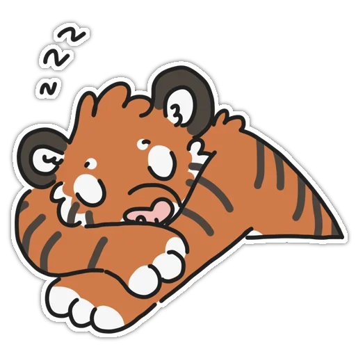 Telegram Sticker «Tiger» 😴