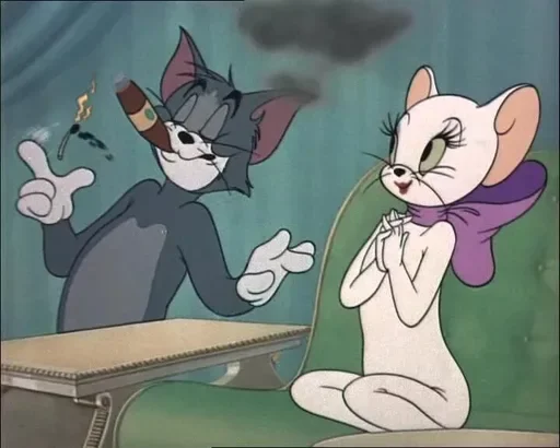 Эмодзи Tom And Jerry 😮‍💨