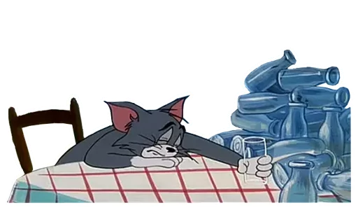 Telegram Sticker «Tom and Jerry » 🍶