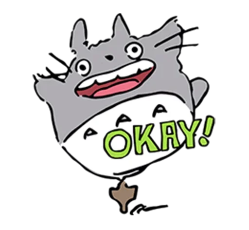 Стикеры телеграм Totoro
