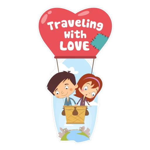 Telegram Sticker «Travelling with love» 💑