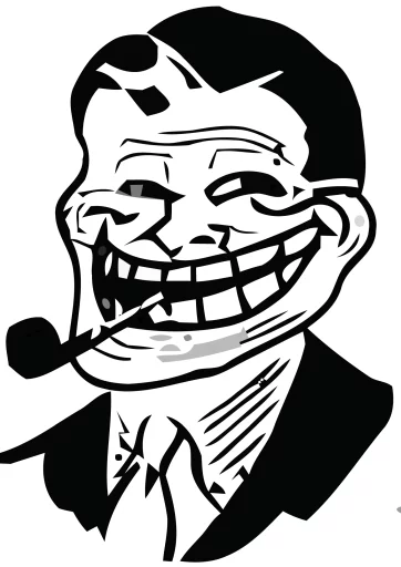 Стикер Telegram «Troll Face» 😂