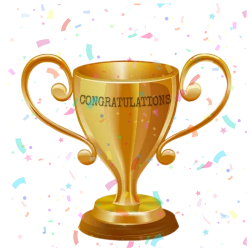 Telegram Sticker «Trophy Congrats» 🏆