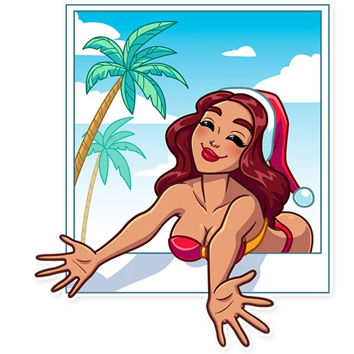 Telegram stiker «Tropical Holidays» 🤗