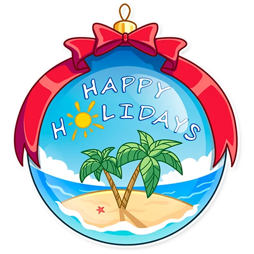 Стикер Telegram «Tropical Holidays» 🏝