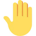 Twemoji Hands emoji 🤚
