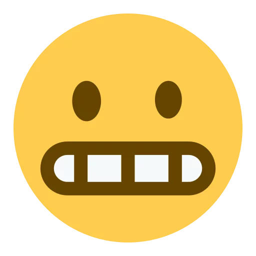 Стикер Twitter Emoji 😬