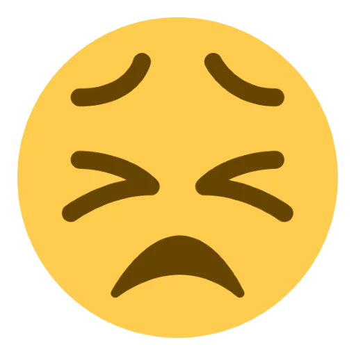 Telegram stiker «Twitter Emoji» 😣