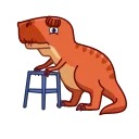 Емодзі Tyrannosaurus Rex 👨‍🦳
