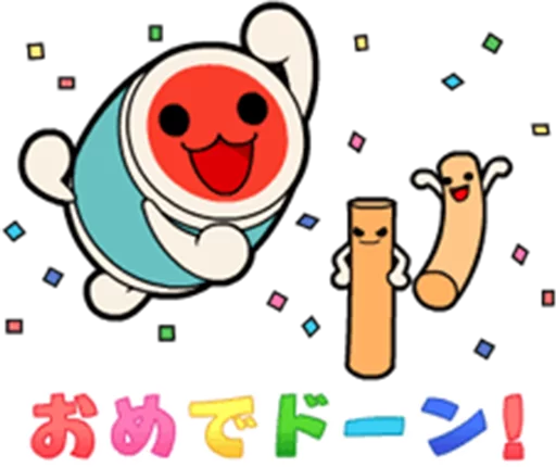 Стикер Telegram «Taiko no Tatsujin LINE Stickers» 🎊
