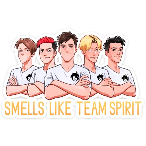 Стикеры телеграм Team Spirit