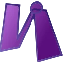 Фиолетовый шрифт emoji 🪀