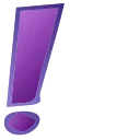 Фиолетовый шрифт emoji ❗️