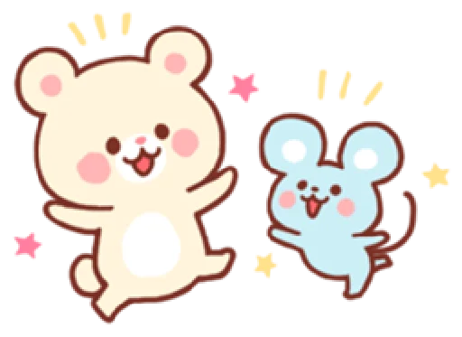 Telegram stickers bear & bunny