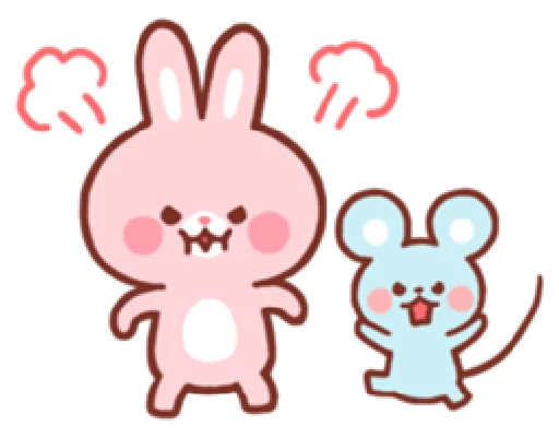 bear & bunny  stiker 😤