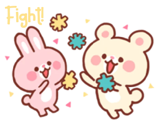 bear & bunny  emoji 🤗