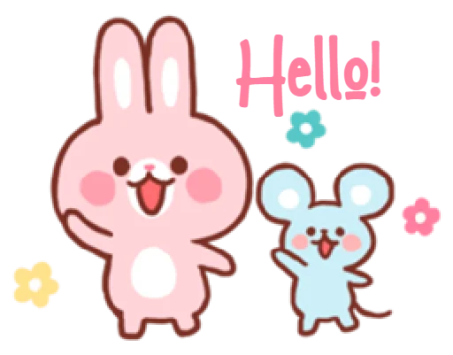 bear & bunny  emoji 😃