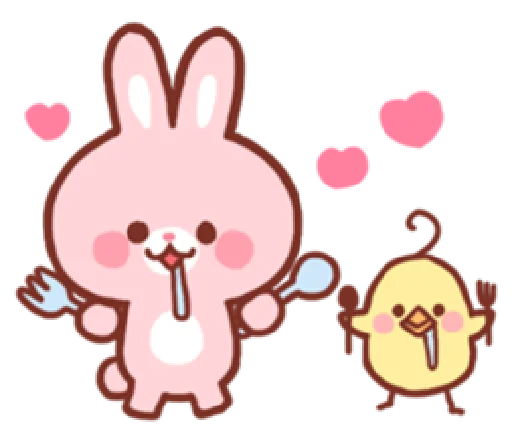 bear & bunny  emoji 😋