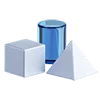 Емодзі 3D blue white icons 🟨