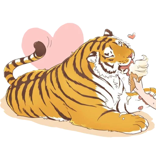 Емодзі Tigers love 🍦