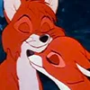 Эмодзи Telegram «tod and vixey | Fox and the Hound» 🥰
