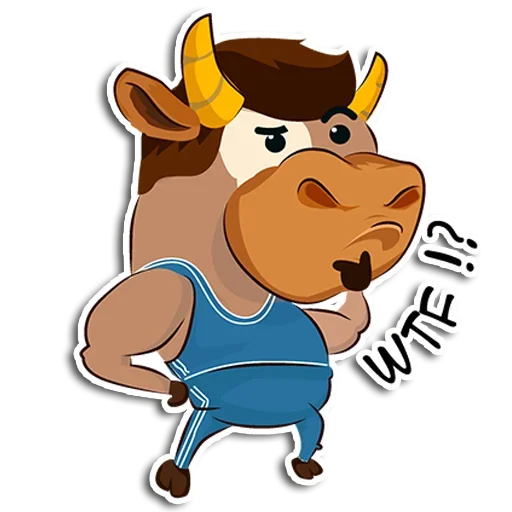 Telegram stiker «Bull-riding» 😌