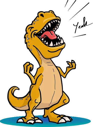 Емодзі T-Rex 😙
