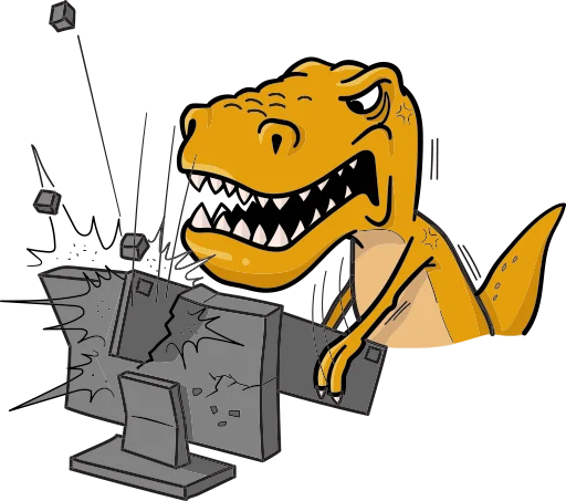 Telegram Sticker «T-Rex» 😡