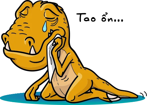 Эмодзи T-Rex 😢